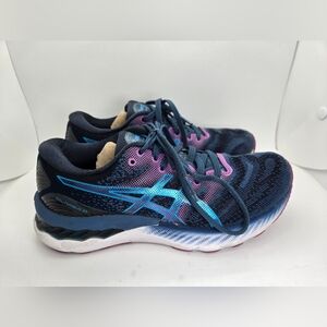 Asics Gel Nimbus 23 Shoes Women's 6 Blue Running Athletic Workout Road Sneakers